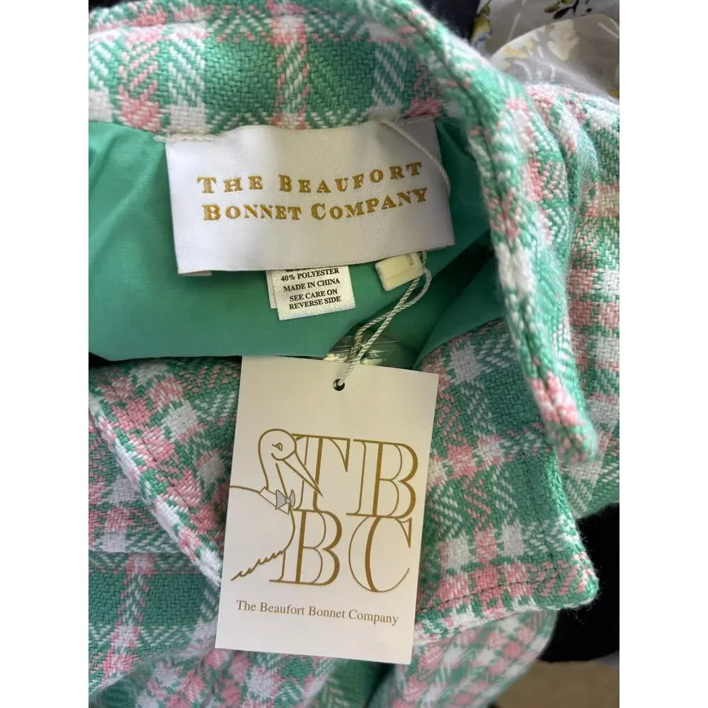 The Beaufort Bonnet Company Coat Girls 18-24 Months Green Plaid Lined Peacoat